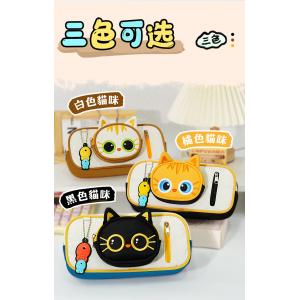 可爱卡通猫咪笔袋学生文具盒大容量高颜值男女孩铅笔袋文具笔袋